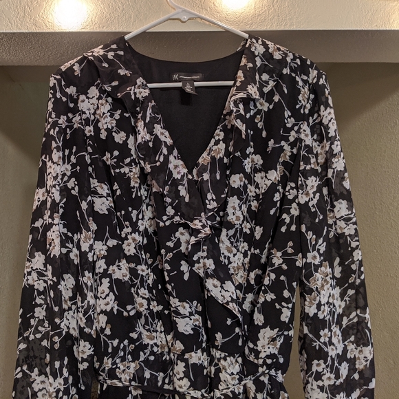 INC International Concepts Floral Wrap Dress - Picture 2 of 5